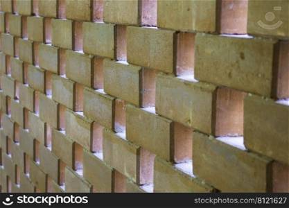 Brick wall trough to see light, stock photo