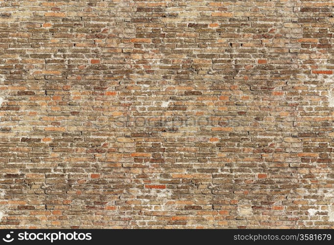 Brick wall, use as a seamless background