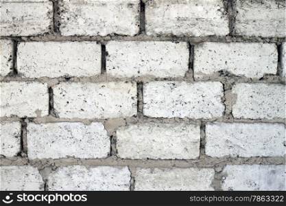 brick walls, gray with inaccurate masonry