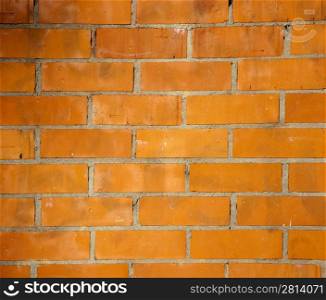 brickwall pattern texture in orange color background