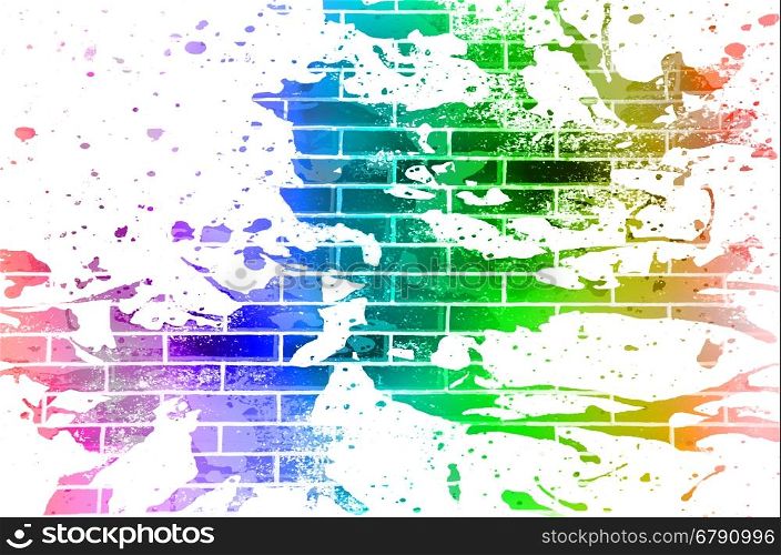 brickwall texture background with multicolor
