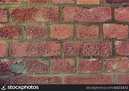 brickwork, backgrounds and textures concept - red brick wall