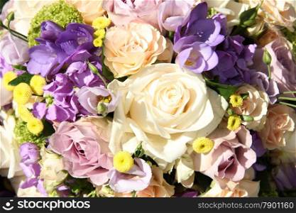 Bridal bouquet in pastel colors