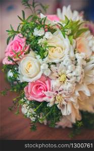 Bridal Bouquet With A Beautiful Flowers
