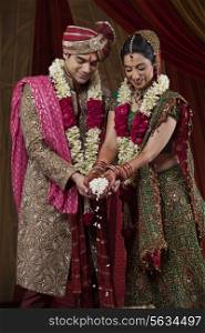 Bride and Bridegroom during traditional ceremony