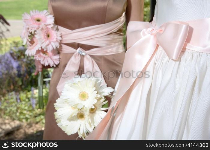 Bride and Bridesmaid with Bows
