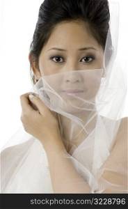 Bride In Dress With Veil