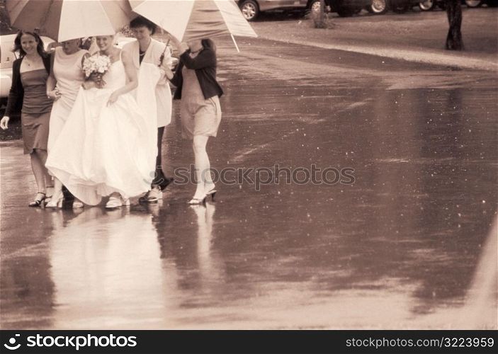 Bride in the Rain