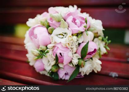 Bride&rsquo;s bouquet of flowers, wedding bouquet