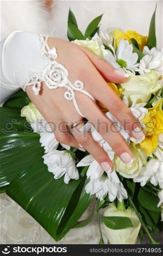 Bride with her new ring