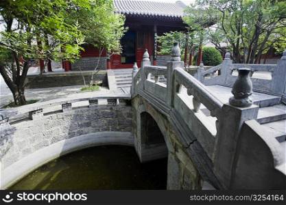 Bridge across a canal, Songyang Academy, Shaolin Monastery, Henan Province, China