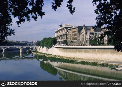 Bridge across a river, Tiber River, Rome, Italy