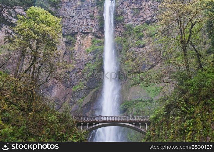 Bridge across Multnomah Falls, near Troutdale, Oregon