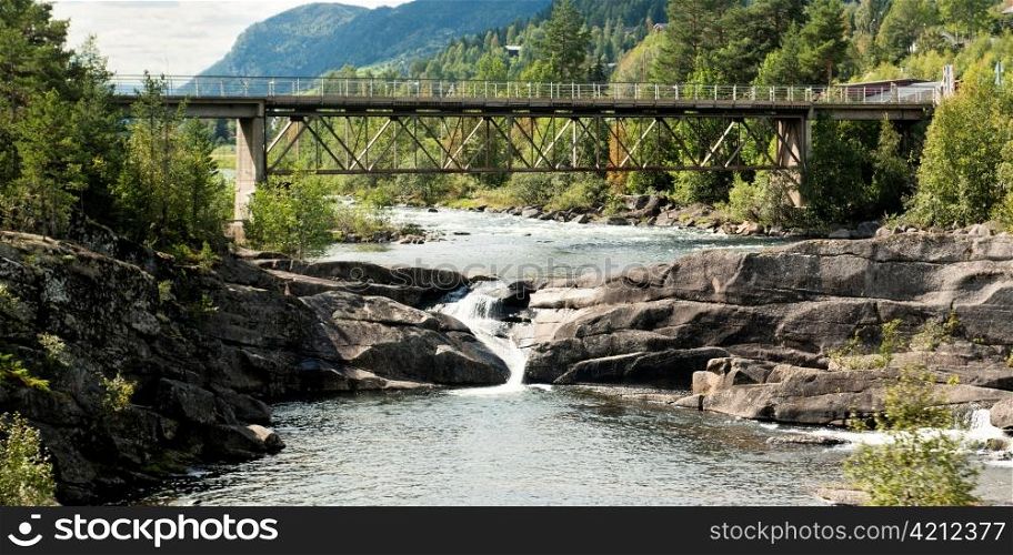 Bridge across the river, Norway