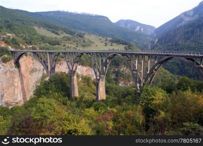 Bridge and canyon Tara, Montenegro