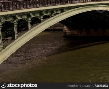 Bridge and Seine River in Paris France