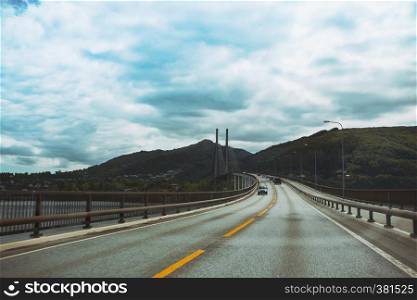 bridge at the overcast weather, Norway