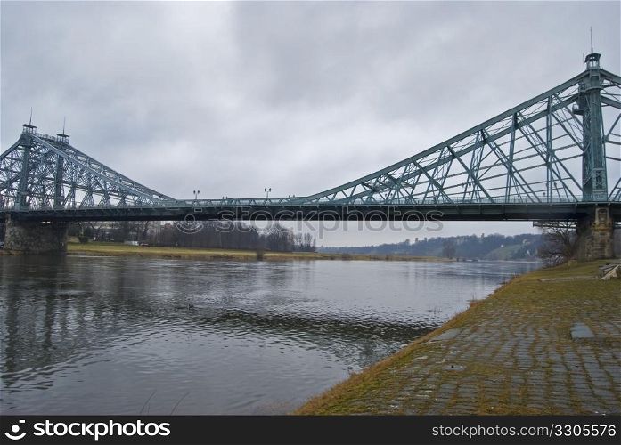 "bridge called "Blaues Wunder" or "Blue Wonder" in Dresden"