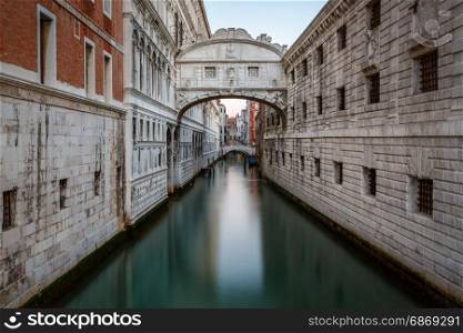 Bridge of Sighs and Doge?s Palace in Venice, Italy