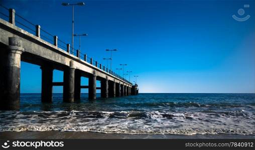 Bridge on the Atlantic Ocean in a sunny day&#xA;&#xA;