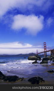 Bridge over a bay, Golden Gate Bridge, San Francisco, California, USA