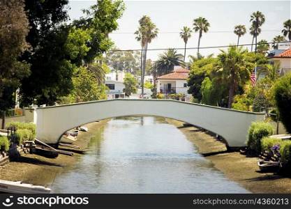 Bridge over a canal, Venice, Los Angeles, California, USA
