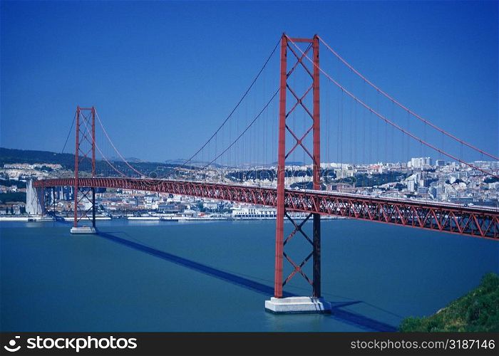 Bridge over a river, April 25th Bridge, Lisbon, Portugal