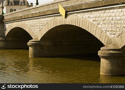 Bridge over a river, Sarthe River, Pont Yssoir, Le Mans, Sarthe, France