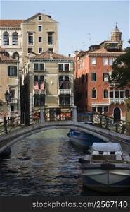 Bridge over canal in Venice, Italy.