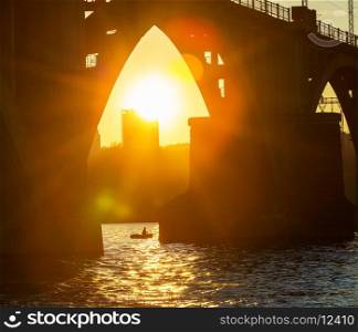 Bridge over Dnepr river
