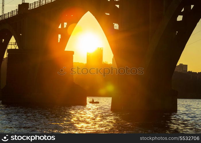 Bridge over Dnepr river