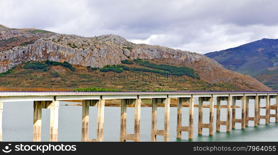 Bridge over River in the Mountain of Cantabria, Spain