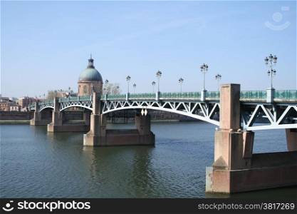 Bridge over the Garonne in Toulouse, France