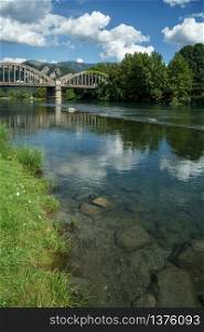Bridge over the River Adda at Brivio Lombardy Italy