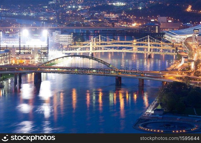 Bridges over the Allegheny River, Pittsburgh, Pennsylvania, USA