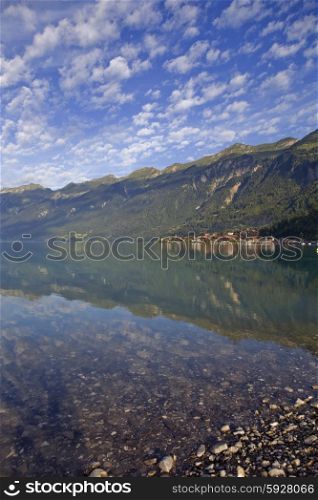 Brienz reflection at the lake in Switzerland