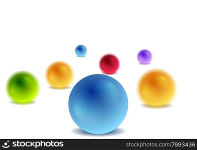 Bright 3d balls on white for infographic design