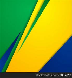 bright abstract background in Brazilian colors
