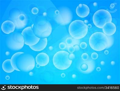 Bright abstract background with bubbles (eps 10)
