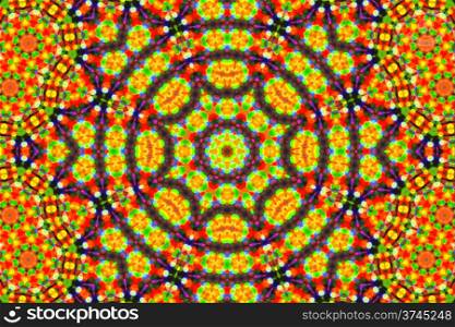 Bright abstract background with concentric neon pattern