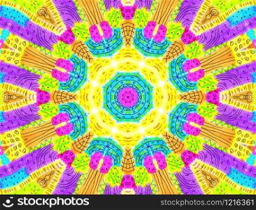 Bright abstract colorful background with concentric pattern