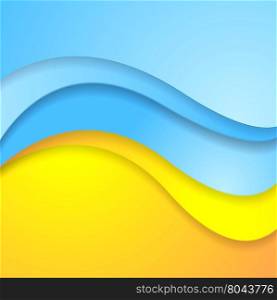 Bright abstract contrast corporate wavy background
