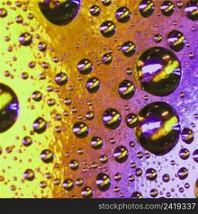 bright abstract water droplets with bubbles