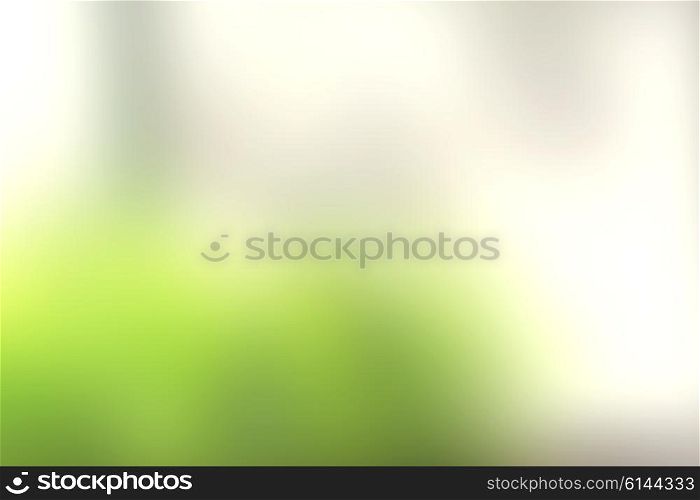Bright and burry green background in the spring