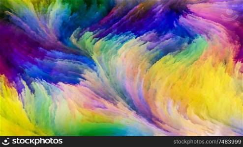 Bright and graceful satin design of colors on subject of raging emotional world. Color blast series.