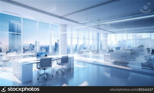 Bright and Transparent Commercial Office Building. Generative ai. High quality illustration. Bright and Transparent Commercial Office Building. Generative ai