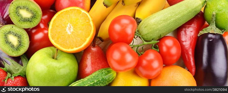 bright background of fruits and vegetables