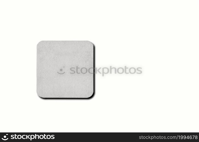 Bright beer coasters isolated on white. 3d rendering