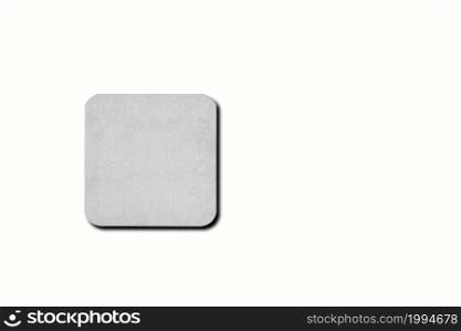 Bright beer coasters isolated on white. 3d rendering