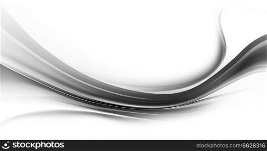 Bright black and white odern futuristic background with abstract waves